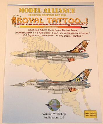 Model Alliance 1/72 RTAF F-16A/B Royal Tattoo Decals