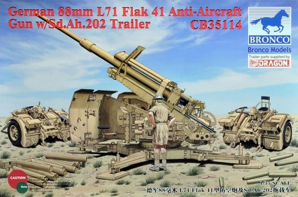 Bronco 1/35 German 88mm L71 FlaK 41 - Part 1