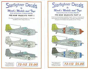 Starfighter Decals 1/72 Grumman F4F-3 "Pre-War Wildcats"