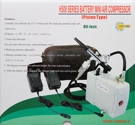 Model Expo Mini Air Compressor and Double Action Airbrush Set
