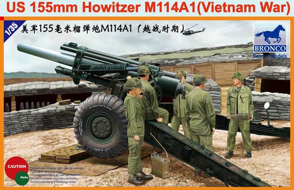 Bronco 1/35 US 155mm Howitzer M114A1 (Vietnam War)