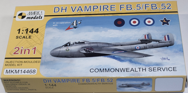 Mark I 1/144 DH Vampire FB.5 Commonwealth Service