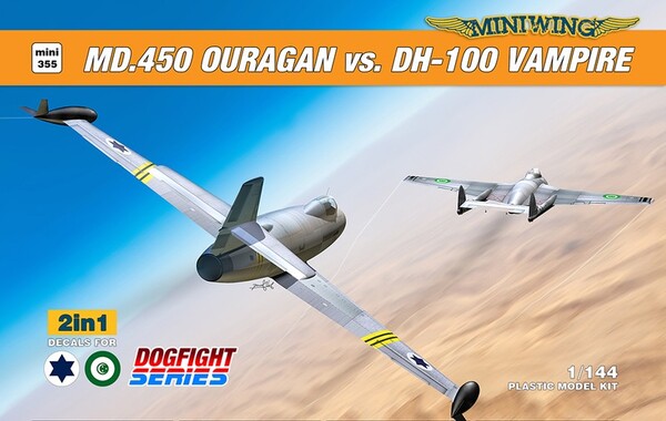 Miniwing 1/144 MD.450 Ouragan vs. DH-100 Vampire