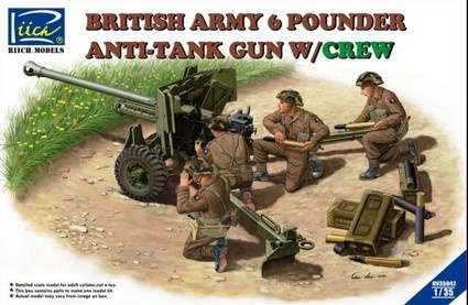 Riich Models 1/35 British Army 6 Pounder Anti-Tank Gun W/ Crew