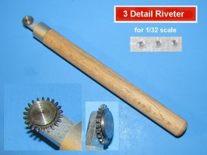 UMM-USA 3D Riveter 1mm 1/32 "Wood Handle"