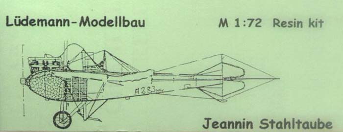 1/72 Resin Etrich Rumpler Taube 1911 and Jeannin