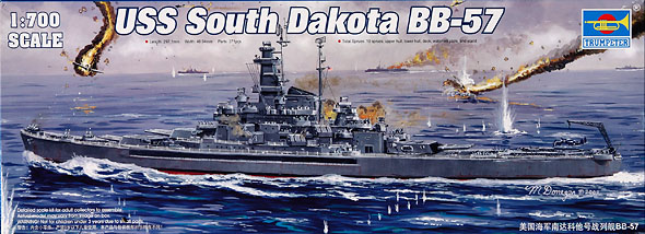 Trumpeter 05760 1/700 USS South Dakota BB-57 Static Warship Kit
