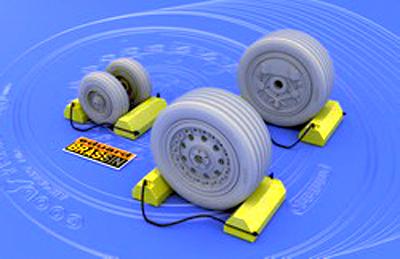 Eduard 1/48 Brassin wheels for the F-4S Phantom II kit by Hasegawa - 648015 Eduard 1/48 Brassin wheels for the F-4S Phantom II kit by Hasegawa - 648015