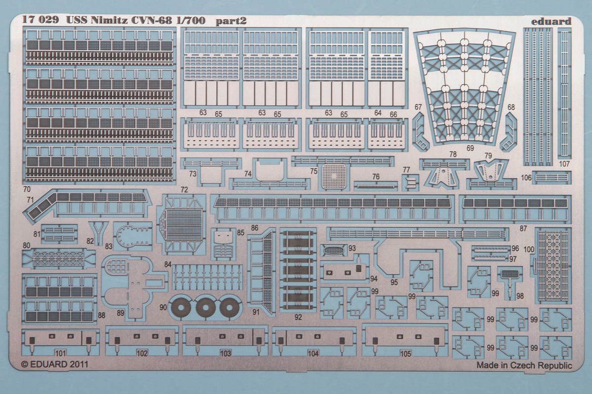 Modeler Eduard 1/700 USS Nimitz CVN68 Photoetch