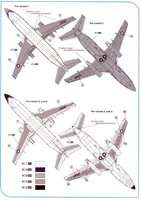 BPK 1/72 Boeing T-43 Top View Instructions