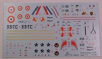 PJ Productions 1/72 AMD Mirage IIIR/RZ/5F Decals