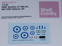 Shelf Oddity 1/144 NMF Spitfire LF.Mk.IXc Hellenic AF Decals