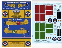 Yellow-Wings Decals 1/48 USN N2S-3 "Yellow Peril"