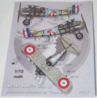 FFSMC Productions 1/72 SPAD XIII*2 Spa 48 Decals