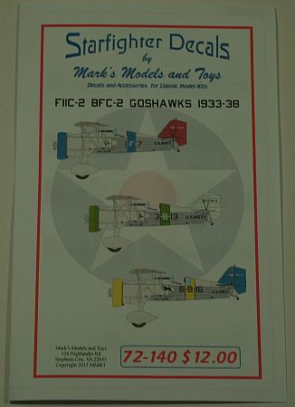 Starfighter Decals 1/72 F11C-2 BFC-2 Goshawks 1933-38