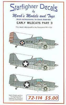 Starfighter Decals 1/72 Early Wildcats Part 3